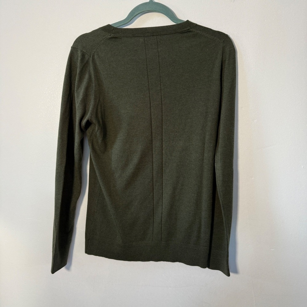 Banana Republic Silk Cashmere Sweater Olive Green Size M - Picture 4 of 4